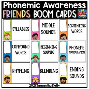 Preview of Phonemic Awareness Activities | Phonological Awareness BOOM Cards™