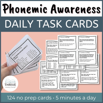 Preview of Phonemic Awareness Activities Task Cards