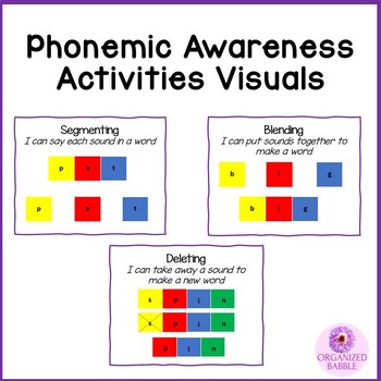 Preview of Phonemic Awareness Activities Visuals