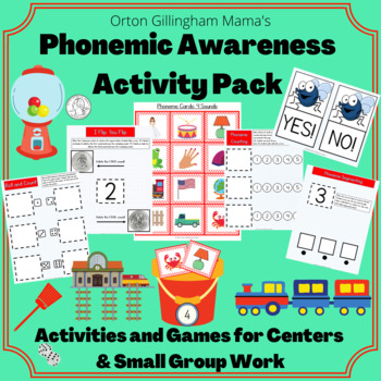 Preview of Phonemic Awareness Activity Bundle: Literacy Centers & Orton Intervention