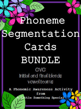 Preview of Phonemic Awareness, BUNDLE #1 (72 Phoneme Segmentation Cards)