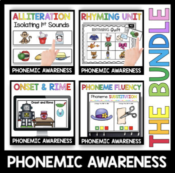 Preview of Phonemic Awareness BUNDLE Kindergarten Preschool Pre-K Phonological Awareness