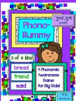 Preview of Phonemic Awareness Card Game for "Big Kids" - Grades 2 - 5