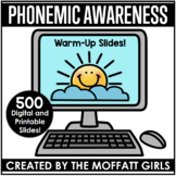 Phonemic Awareness Digital Warm-Up Slides!
