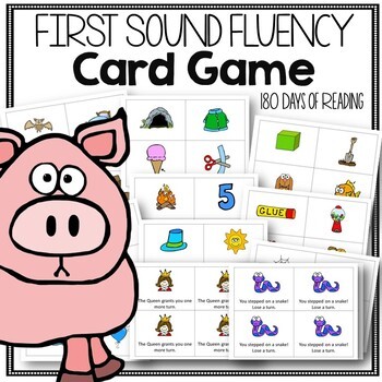 Preview of Beginning Sounds First Initial Sound Fluency Game Practice Phonemic Awareness