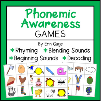 Preview of Phonemic Awareness Games | Rhyming, Beginning Sounds, Blending Sounds