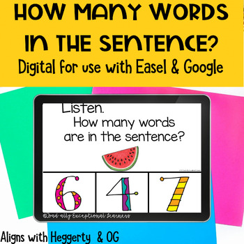 Preview of Phonemic Awareness -- How Many Words in a Sentence? | Science of Reading 