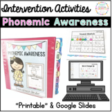 Phonemic Awareness Intervention Printable Activities