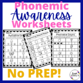 Phonemic Awareness Kindergarten Worksheets