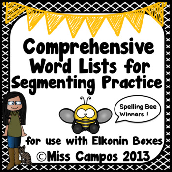 Preview of Phonemic Awareness: Leveled Word Lists for Segmenting Practice & Elkonin Boxes