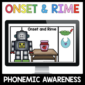 Preview of Phonemic Awareness Onset and Rime Blending Words PreK Kindergarten Google Slides