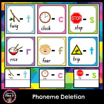 Phonemic Awareness - Phoneme Deletion by Tales From Miss D | TpT