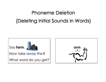 Preview of Phonemic Awareness Phoneme Deletion Activity- Initial Sound 