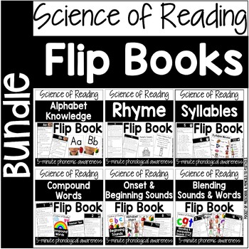 Preview of Phonemic Awareness & Phonological Awareness Flip Books BUNDLE Science of Reading