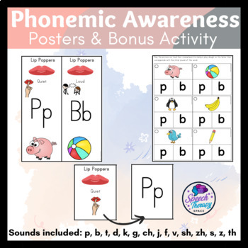 Preview of Phonemic Awareness: Posters & Activities (Lindamood) Lip poppers, tongue tapper