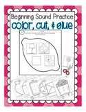 Phonemic Awareness Practice: Beginning Sounds [Color, Cut,