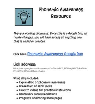 Phonemic Awareness Resources