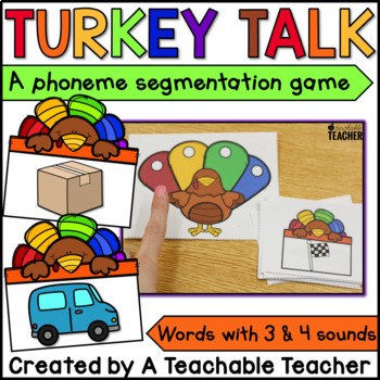 Preview of Phonemic Awareness - Segmenting Sounds Thanksgiving Edition