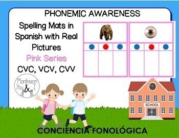 Preview of Phonemic Awareness Spelling Mats in Spanish: Phoneme Segmentation CVC, VCV, CVV