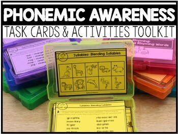 Preview of Phonemic Awareness Task Cards & Activities Toolkit