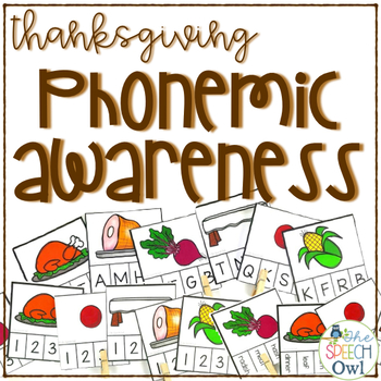 Preview of Phonemic Awareness Thanksgiving FREEBIE