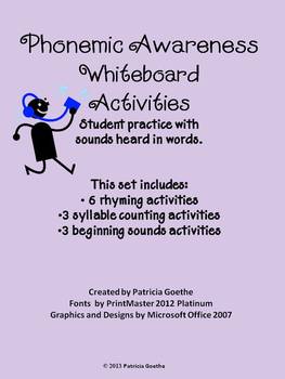 Preview of Phonemic Awareness Whiteboard Work