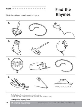 Phonemic Awareness: That Rhyme/Top by Evan-Moor Educational Publishers