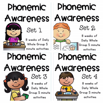 Preview of Phonemic Awareness for Little Learners All Year Bundle