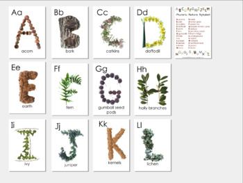 Preview of Phonetic Nature Letters | Mnemonic Nature Study ABC | Outdoor Classroom