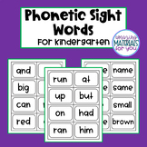 Phonetic Sight Word Flash Cards for Kindergarten SCIENCE O