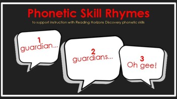 Preview of Phonetic Skill Rhymes to support Reading Horizons