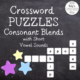 Phonic Crossword Puzzles Consonant Blends with Short Vowel