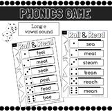 Phonic Long E Vowel Sound: Roll & Read Game