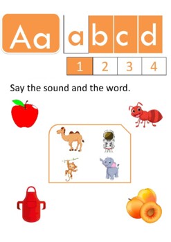 Preview of Phonic writing and identify the letter A