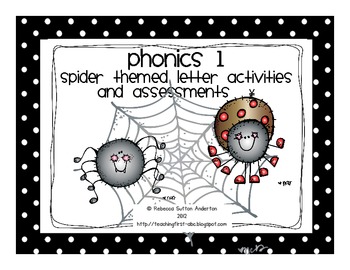 Preview of Halloween Phonics - Spider Themed Letter Activities and Assessments