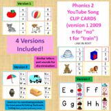 Phonics 2 Clip Cards (4 versions included!)