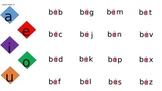 Phonics - 3 Letter short vowel words (38 slides)