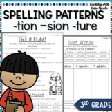 'ture', 'tion', & 'sion' - 3rd Grade Phonics