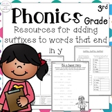3rd grade Phonics: Resources for adding suffixes to words 