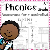 3rd grade Phonics: Resources for r-controlled syllables