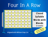 Phonics 4 in a Row (Wilson Step 2.4-Closed Syllable Words 