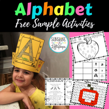 FREE Alphabet Activities for Kindergarten Letter A by Sunshine and ...