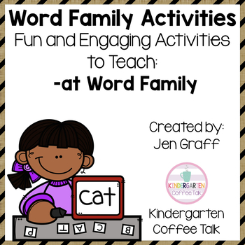 Preview of Phonics Activities -AT: Onset-Rime and Blending  {Freebie} 