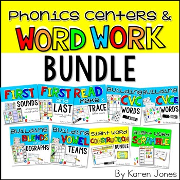 Preview of Phonics Activities and Word Work Centers {Kindergarten and 1st Grade Centers}