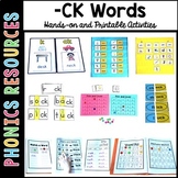 Phonics Activities for -CK words