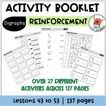 Preview of UFLI Phonics Homework | Activity Packs | Science of Reading Digraphs 42 to 53