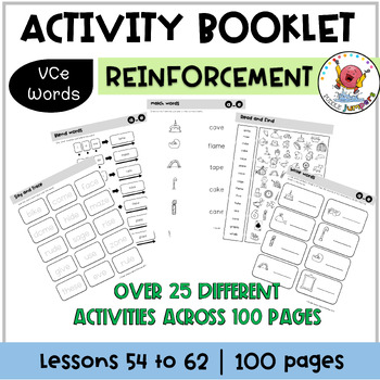 Preview of UFLI Phonics Homework | Activity Packs | Science of Reading VCe Words 54 to 62