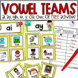Vowel Teams - Long Vowels - Phonics Worksheets - FREE