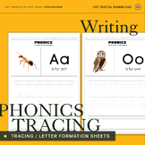 Phonics Animal Alphabet Tracing & Writing Worksheets - Let