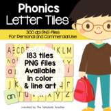 Phonics Alphabet and More Letter Tiles Clip Art Personal a